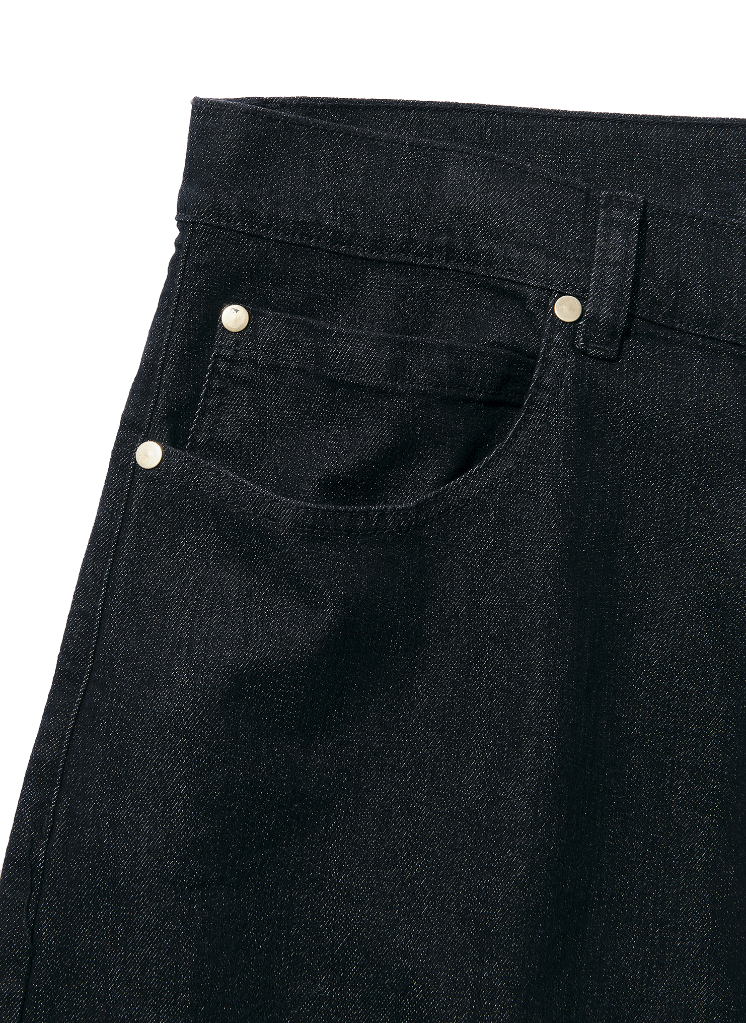 Denim Pants / Black One-Wash Denim
